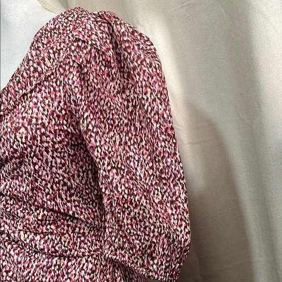 Women's Red Patterned Dress - Picture 4 of 5